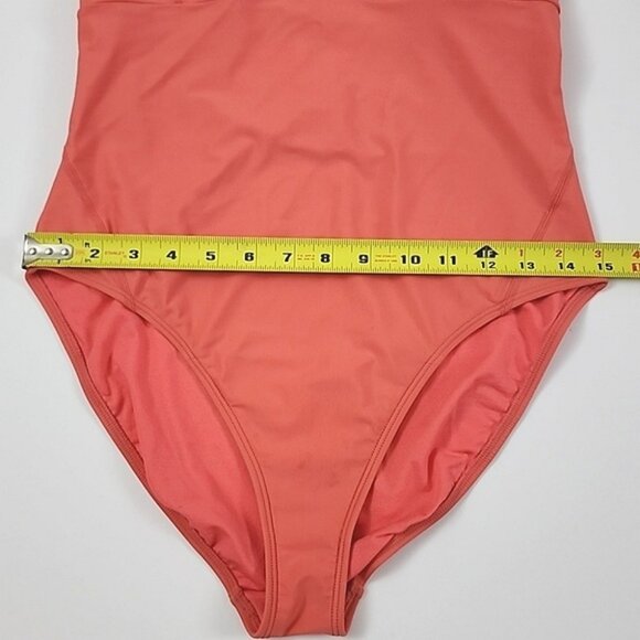LOLE Women's One Piece Coral Pink Swimsuit Criss Cross Adjustable Straps Size 8 - Picture 11 of 12